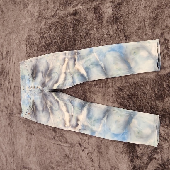 High waist, button fly tie dye Hudson skinny jeans size 29! - Picture 1 of 10